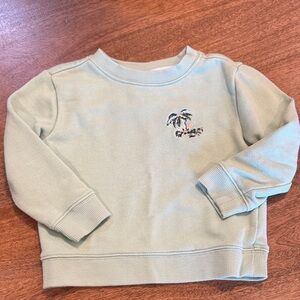 Janie & Jack Kids Palm Tree Embroidered Sweatshirt 2T